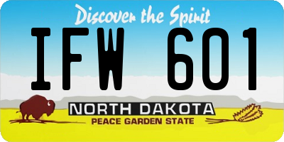 ND license plate IFW601