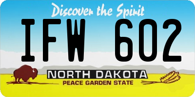 ND license plate IFW602