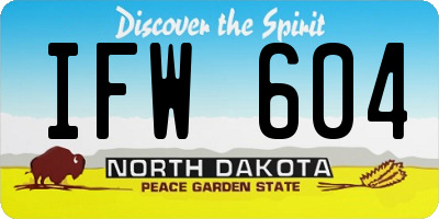 ND license plate IFW604
