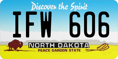 ND license plate IFW606