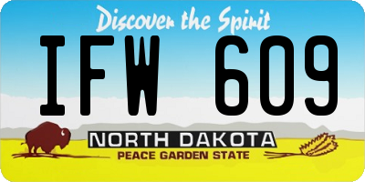 ND license plate IFW609