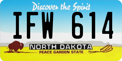 ND license plate IFW614