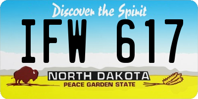 ND license plate IFW617