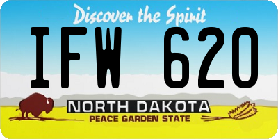 ND license plate IFW620