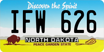 ND license plate IFW626