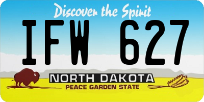 ND license plate IFW627