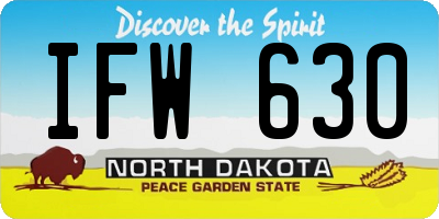 ND license plate IFW630