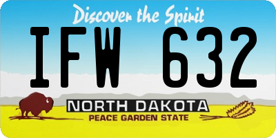 ND license plate IFW632