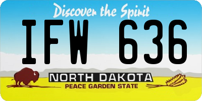 ND license plate IFW636