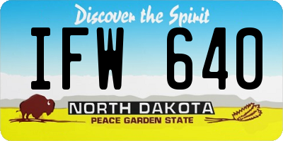 ND license plate IFW640