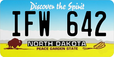 ND license plate IFW642