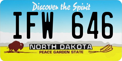 ND license plate IFW646