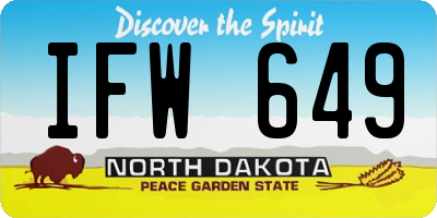 ND license plate IFW649