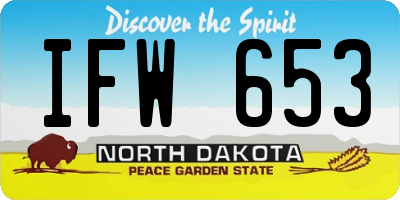 ND license plate IFW653