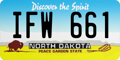ND license plate IFW661