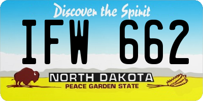 ND license plate IFW662