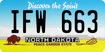 ND license plate IFW663