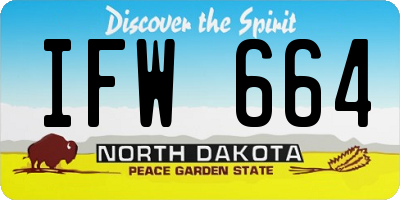 ND license plate IFW664