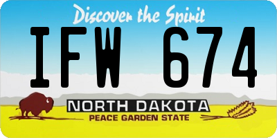 ND license plate IFW674