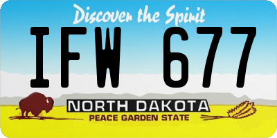 ND license plate IFW677