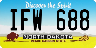 ND license plate IFW688
