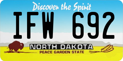 ND license plate IFW692