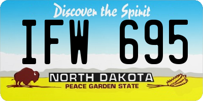 ND license plate IFW695