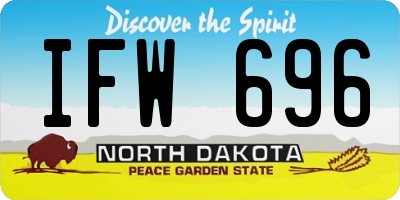 ND license plate IFW696
