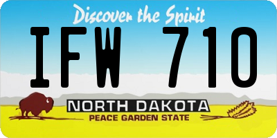 ND license plate IFW710