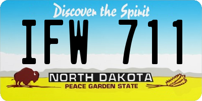 ND license plate IFW711