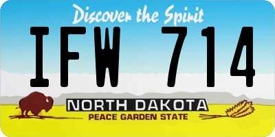 ND license plate IFW714