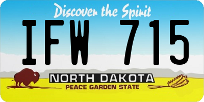ND license plate IFW715