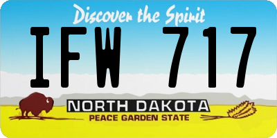 ND license plate IFW717