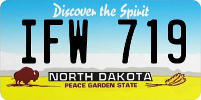 ND license plate IFW719