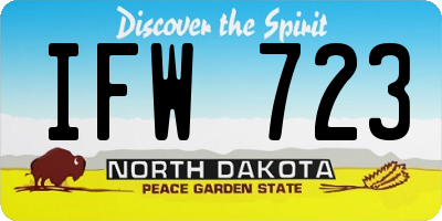 ND license plate IFW723