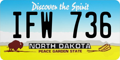 ND license plate IFW736