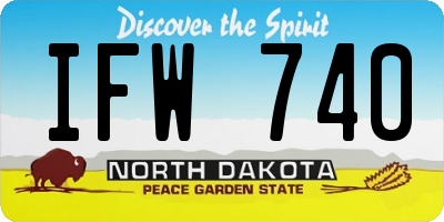 ND license plate IFW740