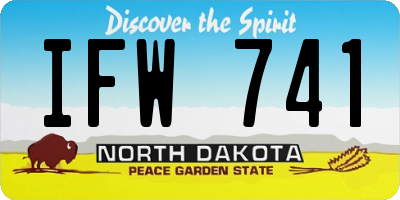 ND license plate IFW741