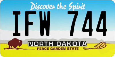ND license plate IFW744