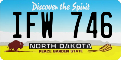 ND license plate IFW746