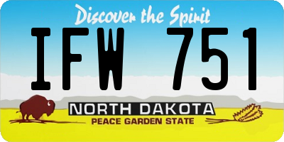 ND license plate IFW751