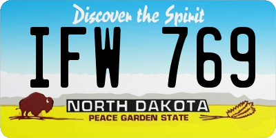 ND license plate IFW769