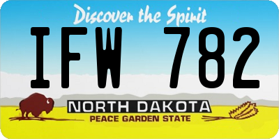 ND license plate IFW782
