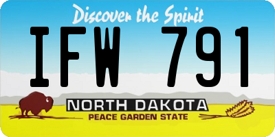 ND license plate IFW791