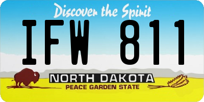 ND license plate IFW811