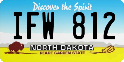 ND license plate IFW812