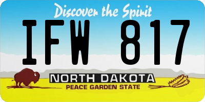 ND license plate IFW817