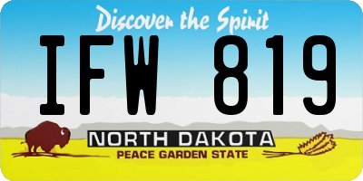 ND license plate IFW819