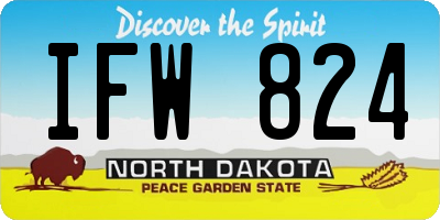 ND license plate IFW824