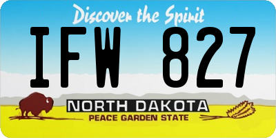 ND license plate IFW827